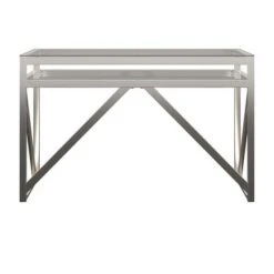 Severin Glass Top Brushed Nickel Sofa and Table Silver - Inspire Q 20 Severin Glass Top Brushed Nickel Sofa and Table Silver - Inspire Q -Console Tables Sales unnamed file 4214