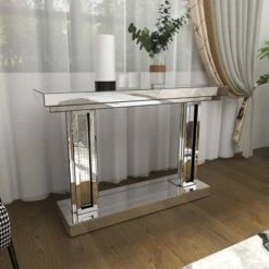 Olivia & May Glam Wood Console Table Silver - Olivia & May 16 Olivia & May Glam Wood Console Table Silver - Olivia & May -Console Tables Sales unnamed file 4244