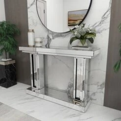 Olivia & May Glam Wood Console Table Silver - Olivia & May 20 Olivia & May Glam Wood Console Table Silver - Olivia & May -Console Tables Sales unnamed file 4248