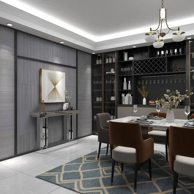 Olivia & May Glam Wood Console Table Silver - Olivia & May 13 Olivia & May Glam Wood Console Table Silver - Olivia & May - Image 11