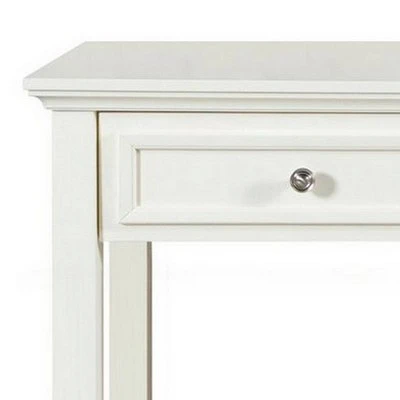 Sofa Table with 2 Drawer and Tapered Feet White - Benzara 3 Sofa Table with 2 Drawer and Tapered Feet White - Benzara