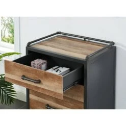 Dredan Metal Console Table with 4 Drawers Natural/Sand Black - miBasics -Console Tables Sales unnamed file 4344