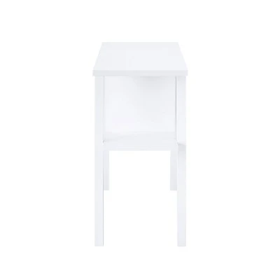 Ossy 4 Shelf Console Table with 1 Drawer White - miBasics 4 Ossy 4 Shelf Console Table with 1 Drawer White - miBasics - Image 2