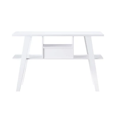 Ossy 4 Shelf Console Table with 1 Drawer White - miBasics 5 Ossy 4 Shelf Console Table with 1 Drawer White - miBasics - Image 3
