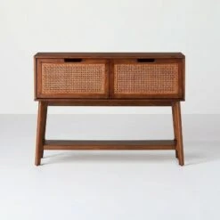 Hearth & Hand W/Magnolia Furniture Wood & Cane Console Table with Pull-Down Drawers - Hearth & Hand™ with Magnolia Black 23 Hearth & Hand W/Magnolia Furniture Wood & Cane Console Table with Pull-Down Drawers - Hearth & Hand™ with Magnolia Black -Console Tables Sales unnamed file 44