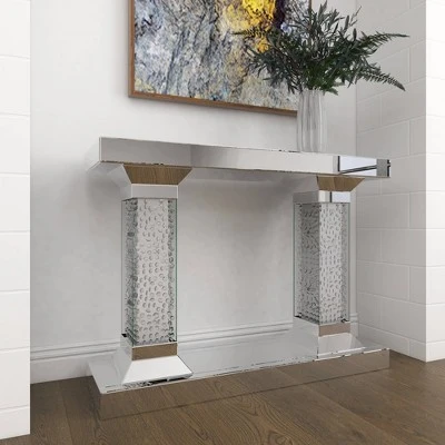 Olivia & May Glam Wood Console Table Clear - Olivia & May 6 Olivia & May Glam Wood Console Table Clear - Olivia & May - Image 4