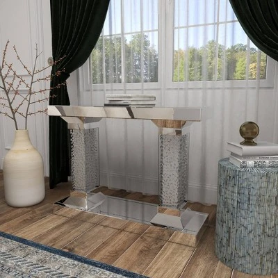 Olivia & May Glam Wood Console Table Clear - Olivia & May 8 Olivia & May Glam Wood Console Table Clear - Olivia & May - Image 6