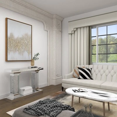 Olivia & May Glam Wood Console Table Clear - Olivia & May 10 Olivia & May Glam Wood Console Table Clear - Olivia & May - Image 8