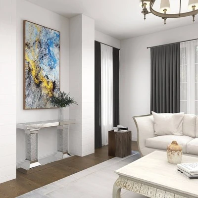 Olivia & May Glam Wood Console Table Clear - Olivia & May 11 Olivia & May Glam Wood Console Table Clear - Olivia & May - Image 9