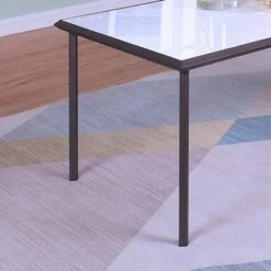 Inlissa 2 Open Shelf Console Table Gun Metal/White High Gloss - miBasics -Console Tables Sales unnamed file 4472