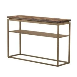 Faye Console Table with Shelf Rustic Brown/Antiqued Brass - Armen Living 16 Faye Console Table with Shelf Rustic Brown/Antiqued Brass - Armen Living -Console Tables Sales unnamed file 4496