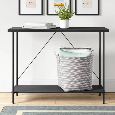 Wood and Metal Console Table - Room Essentials™ Black 3 Wood and Metal Console Table - Room Essentials™ Black