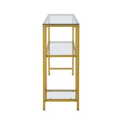Carolina Chair & Table Rayna Console Table with Shelves Gold - Carolina Chair & Table 5 Carolina Chair & Table Rayna Console Table with Shelves Gold - Carolina Chair & Table - Image 3