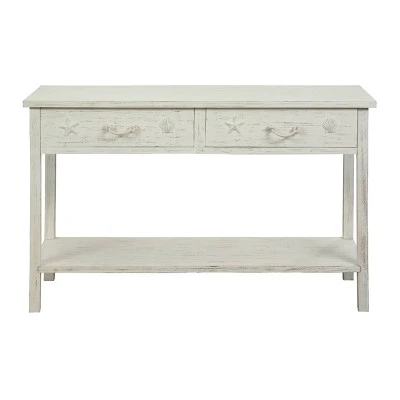Highland Coast 2 Drawer Console Table White Rub - Treasure Trove Accents 3 Highland Coast 2 Drawer Console Table White Rub - Treasure Trove Accents