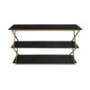 Westlake 3 Tier Console Table Dark Brown/Gold - Armen Living