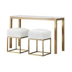 Gloria Marble Top Console Table Avalon Gold - Treasure Trove Accents -Console Tables Sales unnamed file 4536
