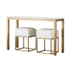 Gloria Marble Top Console Table Avalon Gold - Treasure Trove Accents -Console Tables Sales unnamed file 4537