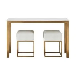 Gloria Marble Top Console Table Avalon Gold - Treasure Trove Accents -Console Tables Sales unnamed file 4538