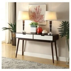 Sofa Table Walnut White - Acme Furniture