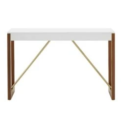 Luna Two Toned High Gloss Finish Sofa Table White/Walnut - Inspire Q -Console Tables Sales unnamed file 4588