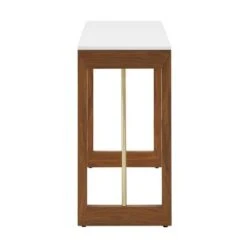 Luna Two Toned High Gloss Finish Sofa Table White/Walnut - Inspire Q -Console Tables Sales unnamed file 4589