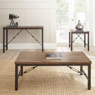 Steve Silver Co. Jersey Sofa Table Antique Oak - Steve Silver 4 Steve Silver Co. Jersey Sofa Table Antique Oak - Steve Silver - Image 2