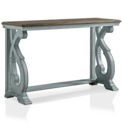 Crimber Trestle Sofa Table Oak/Antique Blue - miBasics -Console Tables Sales unnamed file 4615