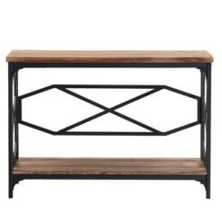 Kinwell Bristol Rustic Console Table with Storage Shelf -Console Tables Sales unnamed file 4620
