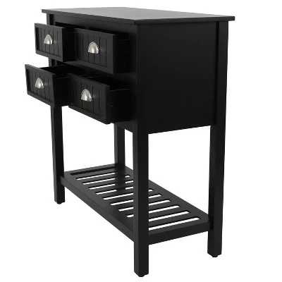 Decor Therapy Bailey Bead Board 4 Drawer Console Table - Décor Therapy Red 4 Decor Therapy Bailey Bead Board 4 Drawer Console Table - Décor Therapy Red - Image 2