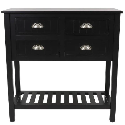 Decor Therapy Bailey Bead Board 4 Drawer Console Table - Décor Therapy Red 10 Decor Therapy Bailey Bead Board 4 Drawer Console Table - Décor Therapy Red - Image 8