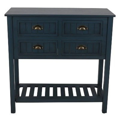 Decor Therapy Bailey Bead Board 4 Drawer Console Table - Décor Therapy Red 11 Decor Therapy Bailey Bead Board 4 Drawer Console Table - Décor Therapy Red - Image 9