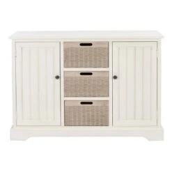 Landers 2 Drawers and 3 Baskets Console Table - Safavieh Sand 32 Landers 2 Drawers and 3 Baskets Console Table - Safavieh Sand -Console Tables Sales unnamed file 469