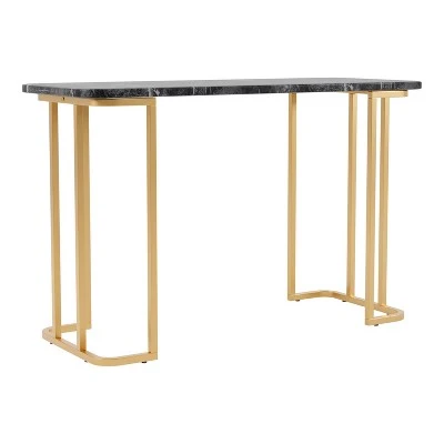 Trillick Faux Marble Top Sofa Table - miBasics Gold/black 9 Trillick Faux Marble Top Sofa Table - miBasics Gold/black - Image 7