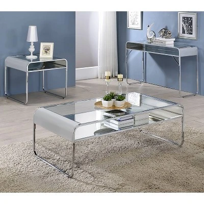 Milrix Sofa Table with Glass Top - miBasics Gold 4 Milrix Sofa Table with Glass Top - miBasics Gold - Image 2