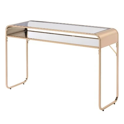 Milrix Sofa Table with Glass Top - miBasics Gold 5 Milrix Sofa Table with Glass Top - miBasics Gold - Image 3