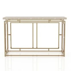 Grullen Faux Marble Top Sofa Table - miBasics Champagne -Console Tables Sales unnamed file 4764