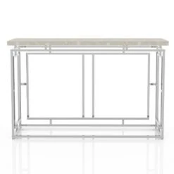 Grullen Faux Marble Top Sofa Table - miBasics Champagne -Console Tables Sales unnamed file 4765