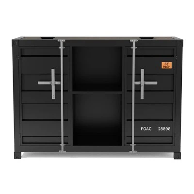 Murka 2 Open Shelf Console Table - miBasics Gunmetal Powder Coating 4 Murka 2 Open Shelf Console Table - miBasics Gunmetal Powder Coating - Image 2