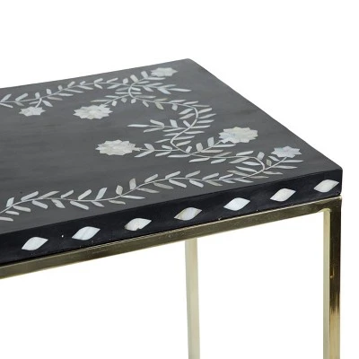 Olivia & May Eclectic Wood Console Table Gold - Olivia & May 4 Olivia & May Eclectic Wood Console Table Gold - Olivia & May - Image 2