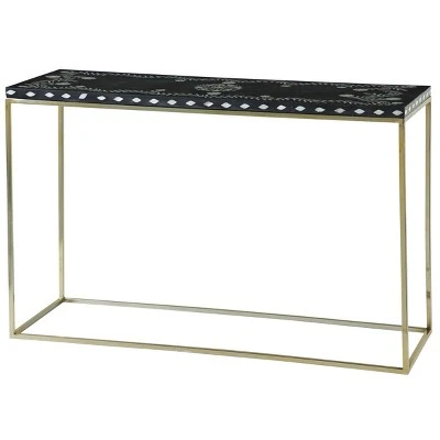 Olivia & May Eclectic Wood Console Table Gold - Olivia & May 8 Olivia & May Eclectic Wood Console Table Gold - Olivia & May - Image 6