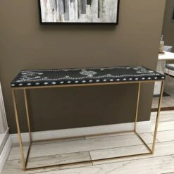 Olivia & May Eclectic Wood Console Table Gold - Olivia & May 28 Olivia & May Eclectic Wood Console Table Gold - Olivia & May -Console Tables Sales unnamed file 4799