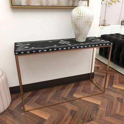 Olivia & May Eclectic Wood Console Table Gold - Olivia & May 12 Olivia & May Eclectic Wood Console Table Gold - Olivia & May - Image 10