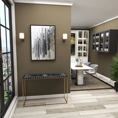 Olivia & May Eclectic Wood Console Table Gold - Olivia & May 16 Olivia & May Eclectic Wood Console Table Gold - Olivia & May - Image 14