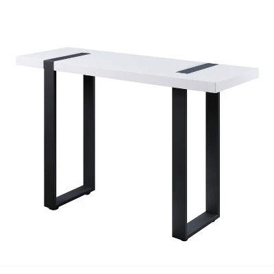 Druse Sofa Table with U-Shaped Legs White/Black - miBasics 4 Druse Sofa Table with U-Shaped Legs White/Black - miBasics - Image 2