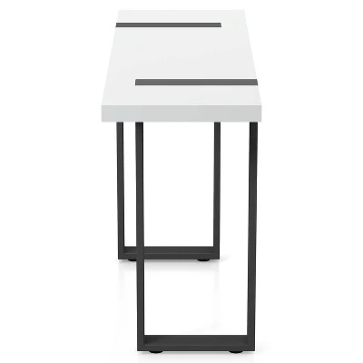 Druse Sofa Table with U-Shaped Legs White/Black - miBasics 6 Druse Sofa Table with U-Shaped Legs White/Black - miBasics - Image 4