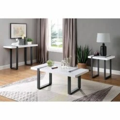 Druse Sofa Table with U-Shaped Legs White/Black - miBasics 12 Druse Sofa Table with U-Shaped Legs White/Black - miBasics -Console Tables Sales unnamed file 4813