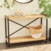 Olivia & May Industrial Wood Console Table Brown - Olivia & May 2 Olivia & May Industrial Wood Console Table Brown - Olivia & May -Console Tables Sales unnamed file 4815