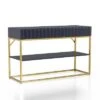 Cilker 2 Drawers Sofa Table - miBasics Antique Blue/gold
