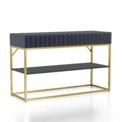Cilker 2 Drawers Sofa Table - miBasics Antique Blue/gold