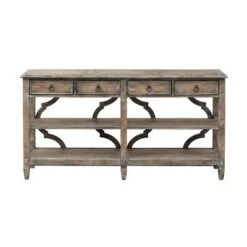 Sidney 4 Drawer Console Table Brown - Treasure Trove Accents